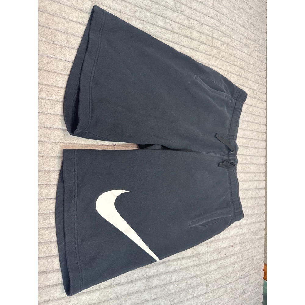 Nike Mens Black Fleece Big Swoosh Logo Athletic Shorts Large AR3161-010